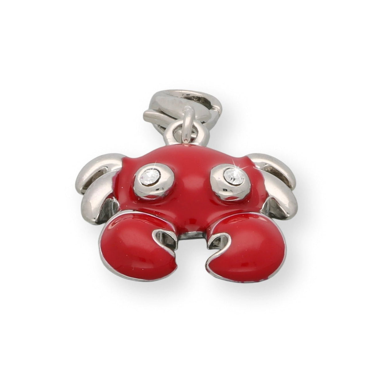 Charm / Anhänger “Krebs” - Farbe Rot/Silber - PerlineBeads SA