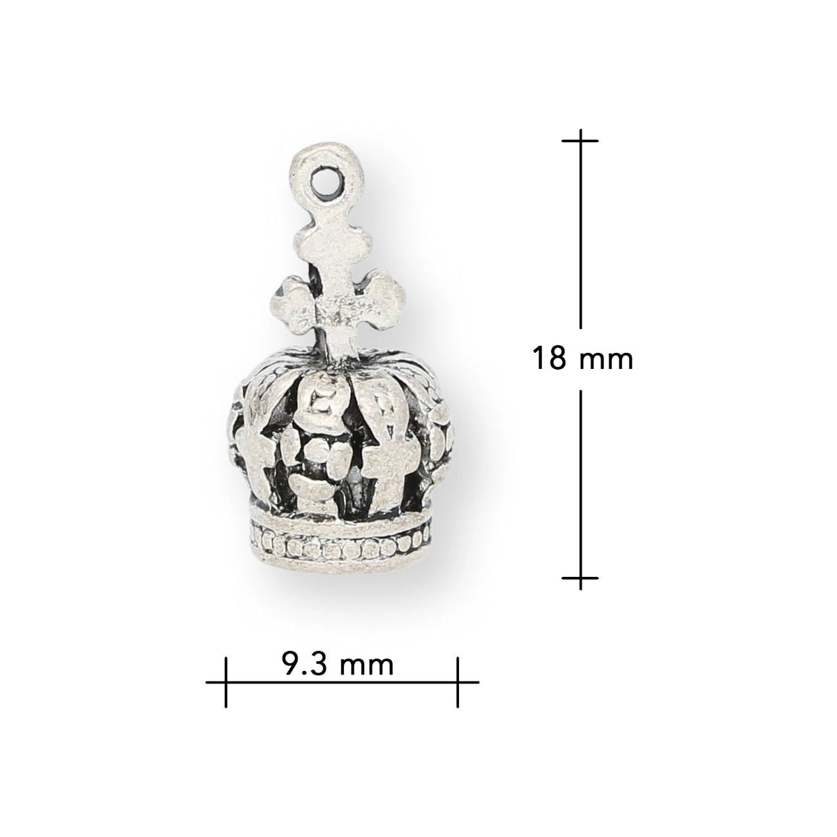 Charm / Anhänger “Krone” - Farbe Silber antik - PerlineBeads SA
