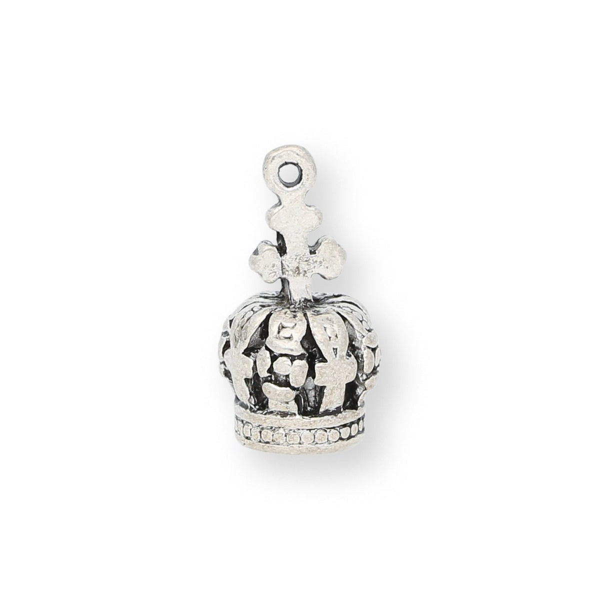 Charm / Anhänger “Krone” - Farbe Silber antik - PerlineBeads SA