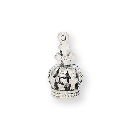 Charm / Anhänger “Krone” - Farbe Silber antik - PerlineBeads SA