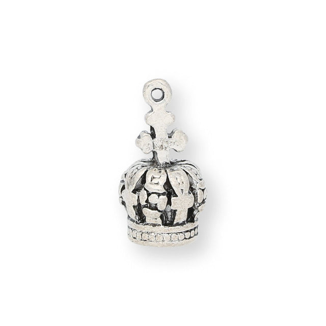 Charm / Anhänger “Krone” - Farbe Silber antik - PerlineBeads SA