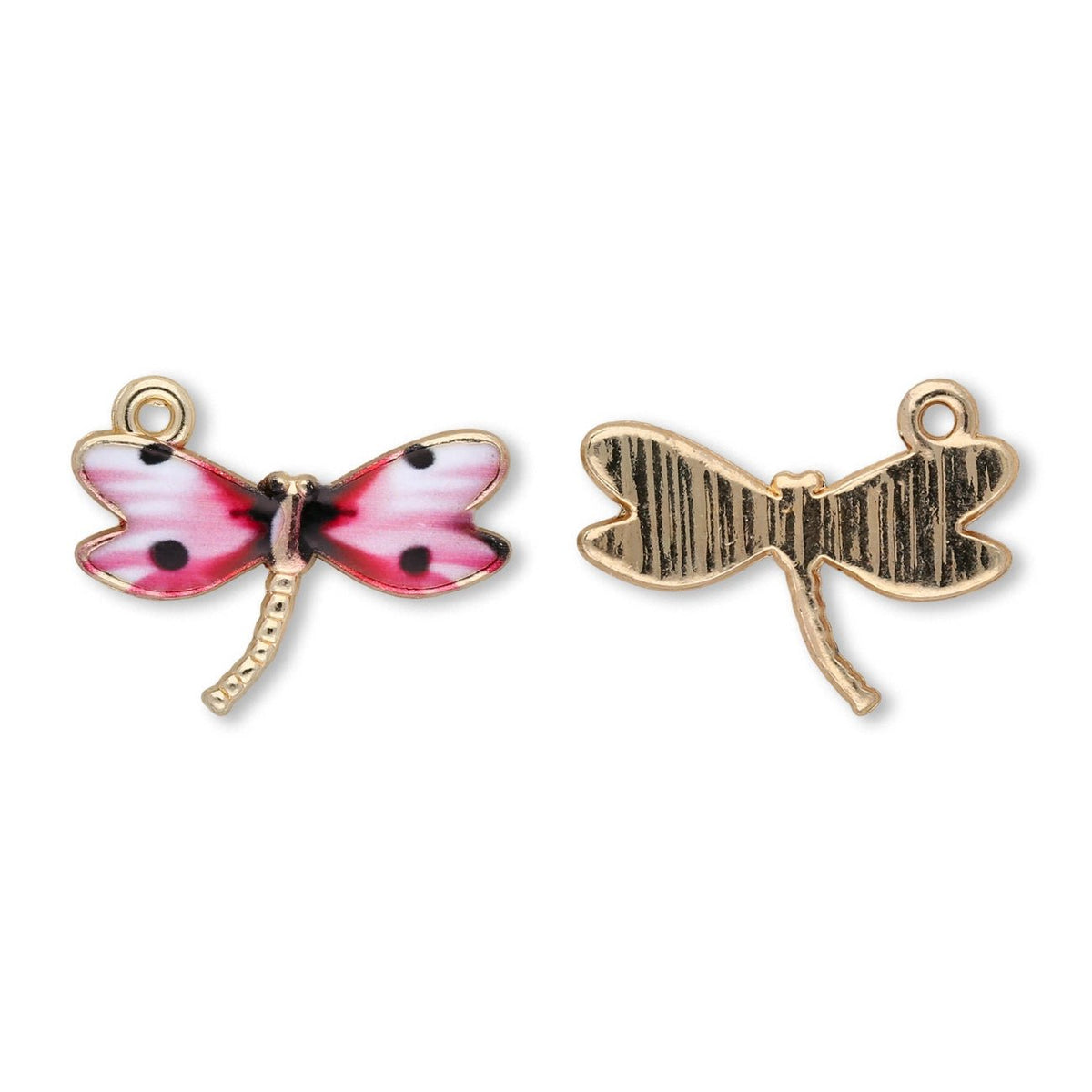 Charm - Anhänger Libelle - Pink - PerlineBeads SA