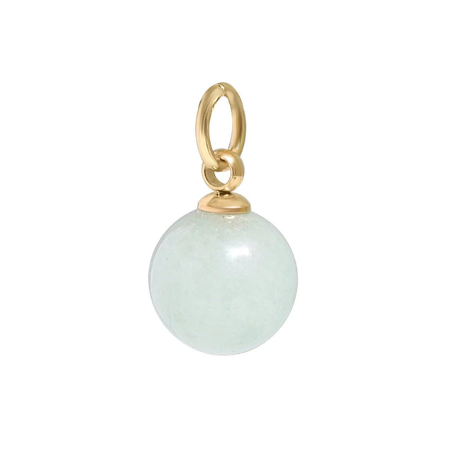 Charm - Anhänger mit Perle aus Amazonit - 8 mm - PerlineBeads SA