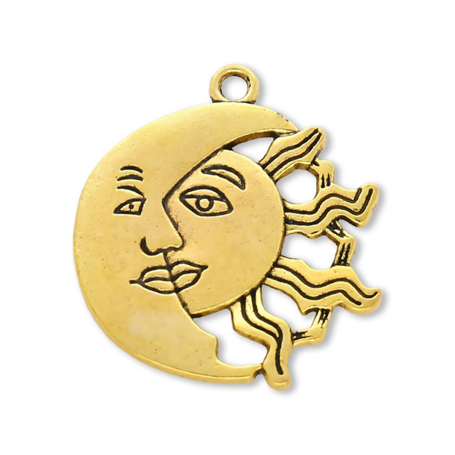 Charm - Anhänger Sonne und Mond - PerlineBeads SA