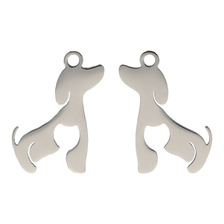 Charm/Anhänger "Dackel" – Farbe Silber - PerlineBeads