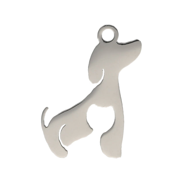 Charm/Anhänger "Dackel" – Farbe Silber - PerlineBeads