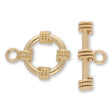 Claspgarten Fancy Knebelverschluss | 15x22 mm | vergoldet - PerlineBeads SA