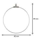 Creolen aus Edelstahl - 49 x 45 mm – Silberfarbig - PerlineBeads