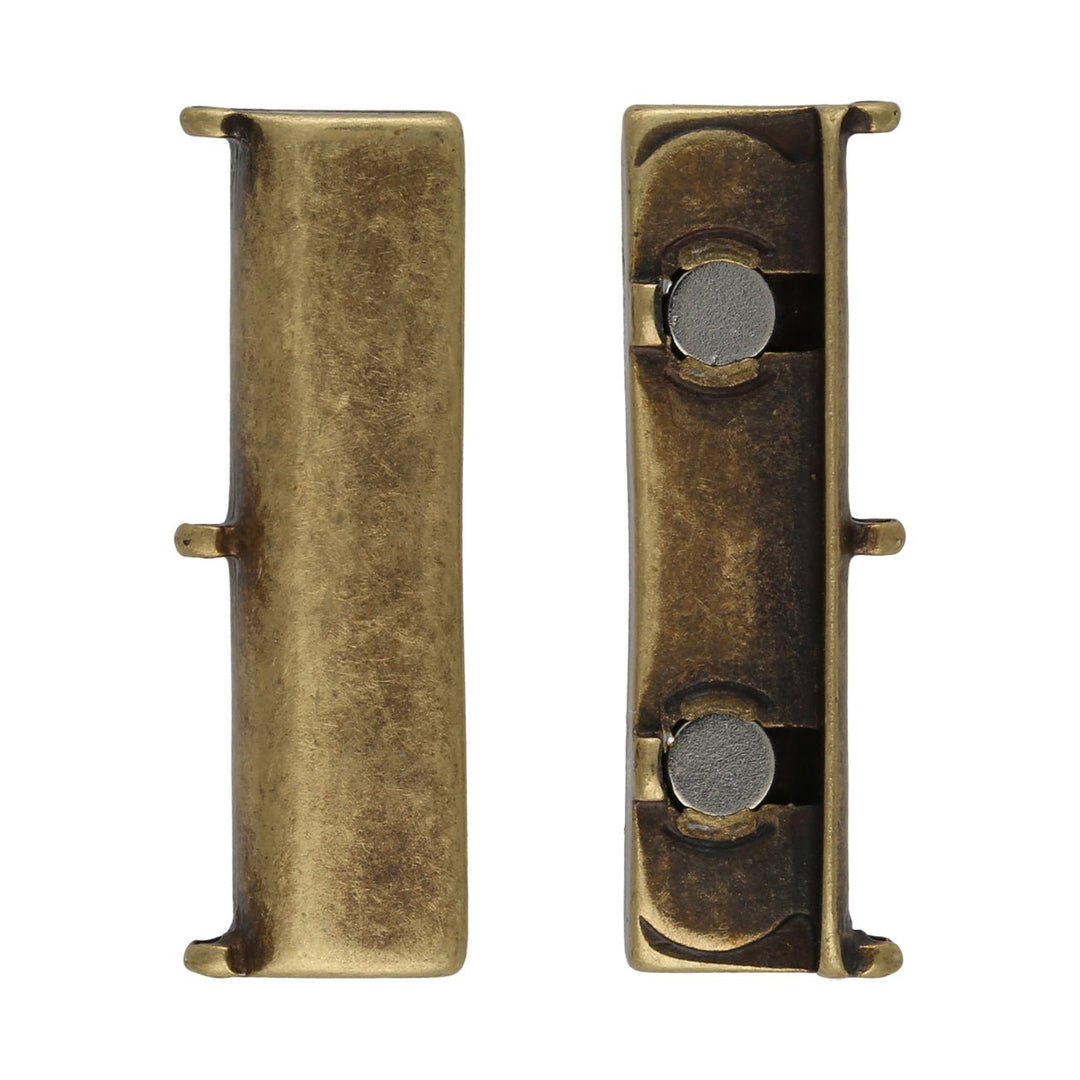 Cymbal™ Axos III Delica Magnetic Clasp - Antique Brass Plate - PerlineBeads