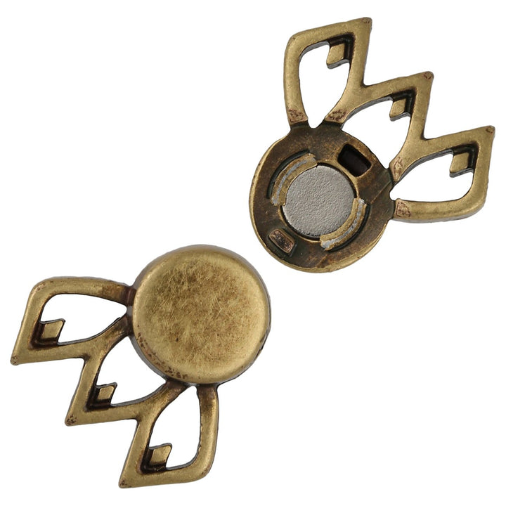 Cymbal™ Fylakopi III GemDuo Magnetic Clasp - Antique Brass Plate - PerlineBeads