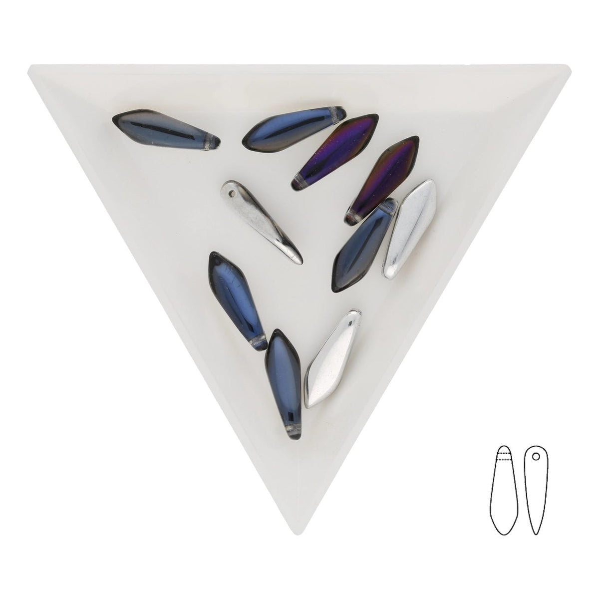 Dagger Bead 1 - Loch - Crystal Heliotrope - PerlineBeads SA