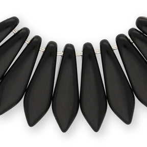 Dagger Bead 1 - Loch - Jet - PerlineBeads SA