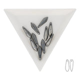 Dagger Bead 1 - Loch - Jet Hematite - PerlineBeads SA