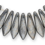 Dagger Bead 1 - Loch - Jet Hematite - PerlineBeads SA