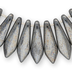 Dagger Bead 1 - Loch - Jet Hematite - PerlineBeads SA