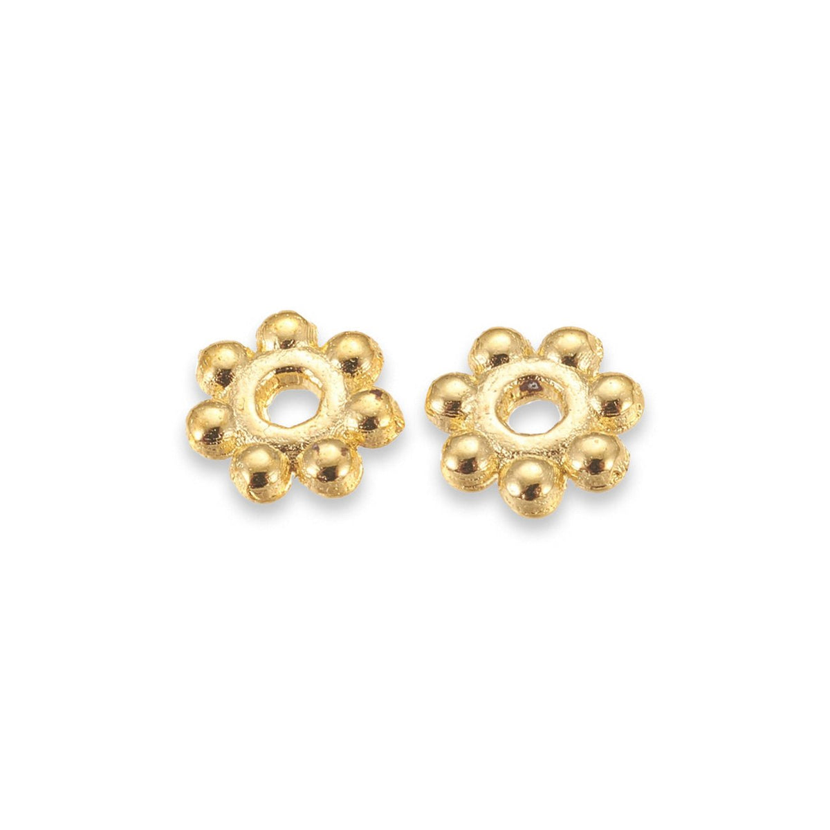 Daisy Spacer Perlen 4 mm - Farbe Gold - PerlineBeads