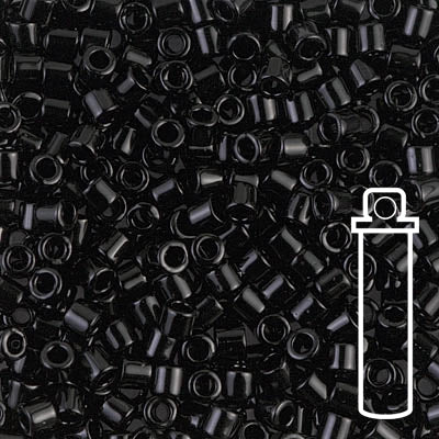 Delica 8/0 - DBL - 0010 - Black - PerlineBeads SA