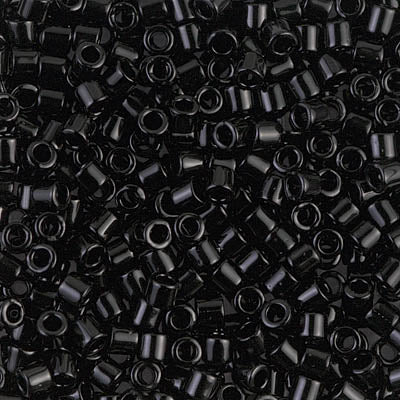 Delica 8/0 - DBL - 0010 - Black - PerlineBeads SA