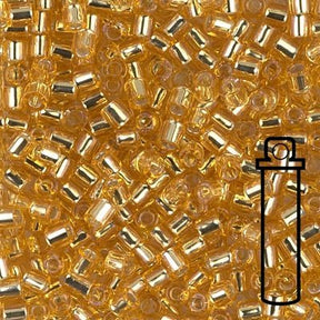 Delica 8/0 - DBL - 0042 - Silver Lined Gold - PerlineBeads SA