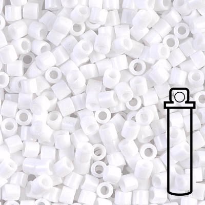 Delica 8/0 - DBL - 0200 - Opaque Chalk White - PerlineBeads SA