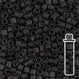 Delica 8/0 - DBL - 0310 - Matte Black - PerlineBeads SA