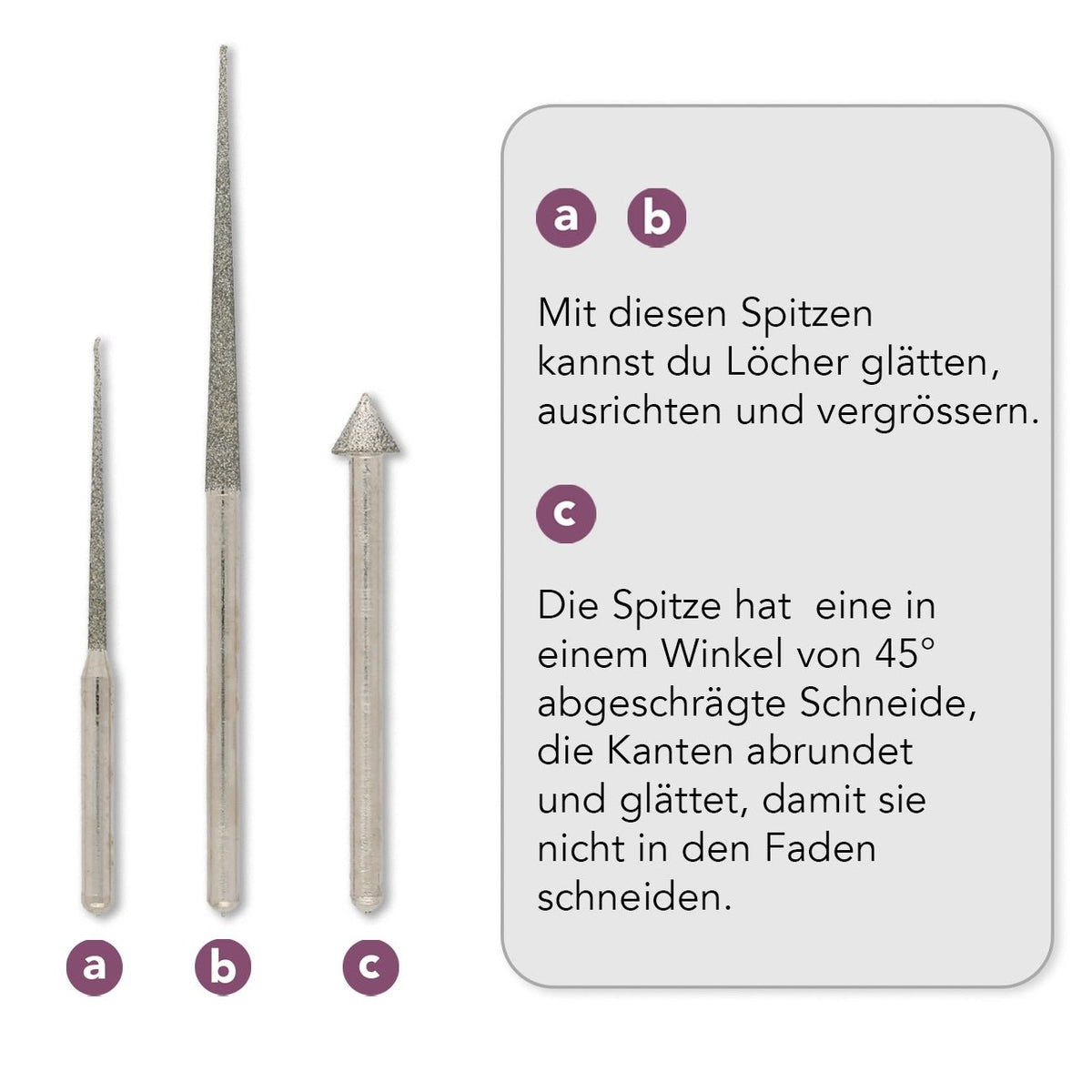 DELUXE Diamantbeschichtetes Perlbohrer - Set – Für perfekte Perlenlöcher - PerlineBeads SA