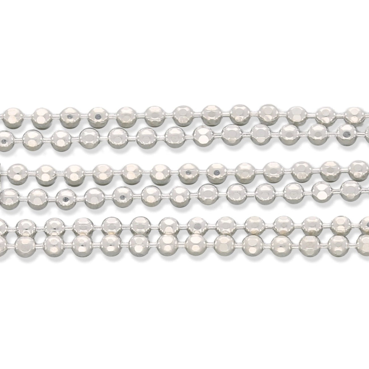 Diamantierte Kugelkette 1.5 mm – Farbe Silber - PerlineBeads SA