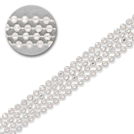 Diamantierte Kugelkette 1.5 mm – Farbe Silber - PerlineBeads SA