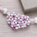 DIY Schmuck - Kit „Herzblüte“ – Halsreif mit 3D - Herz - PerlineBeads SA