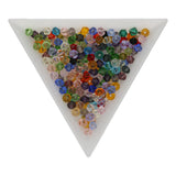 Doppelkegel 4 mm – aus Glas – Farbenmix - PerlineBeads