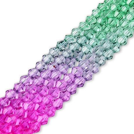 Doppelkegel aus Glas ⋅ 6 mm ⋅ Forest Bloom - PerlineBeads SA