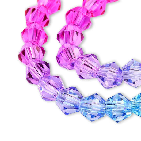 Doppelkegel aus Glas ⋅ 6 mm ⋅ Pastel Splash - PerlineBeads SA