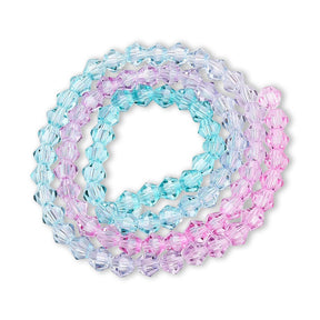 Doppelkegel aus Glas ⋅ 6 mm ⋅ Pink Breeze - PerlineBeads SA