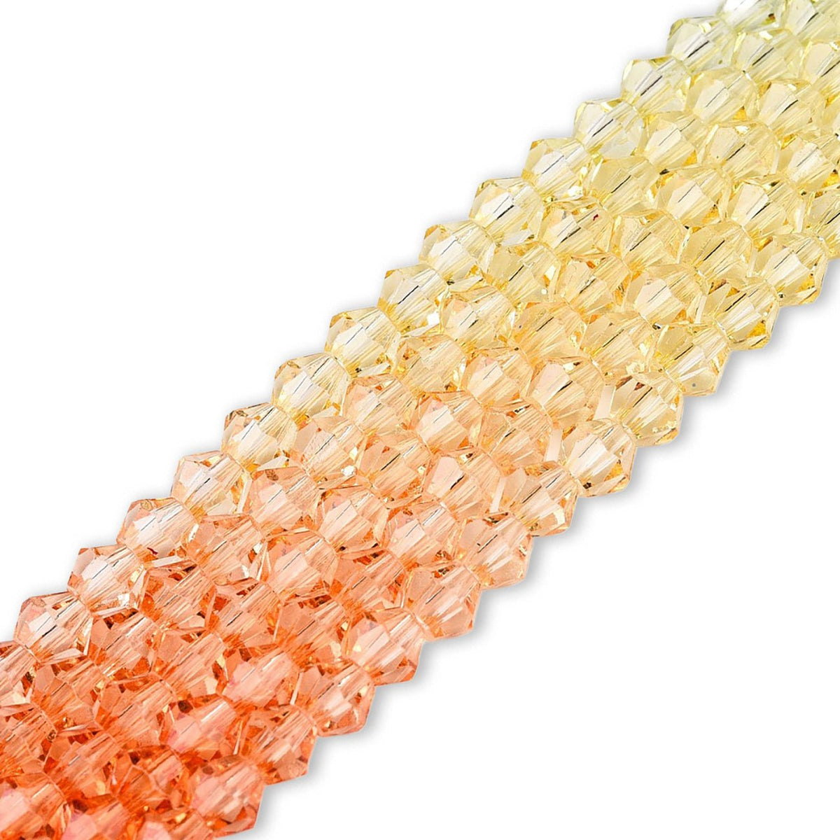 Doppelkegel aus Glas ⋅ 6 mm ⋅ Rainbow Sunset - PerlineBeads SA