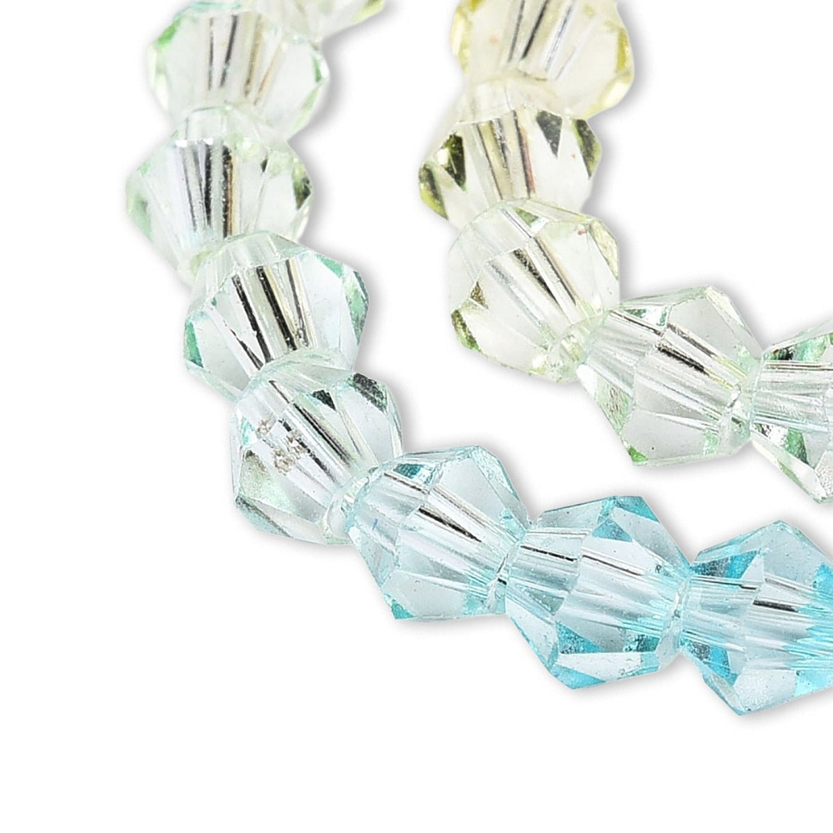 Doppelkegel aus Glas ⋅ 6 mm ⋅ Summer Horinzon - PerlineBeads SA