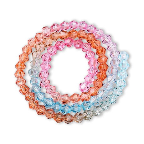 Doppelkegel aus Glas ⋅ 6 mm ⋅ Sunset Lagoon - PerlineBeads SA