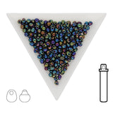 Drop Beads 3,4 mm – Mixed Blue/Green Iris - PerlineBeads SA
