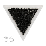 Drop Beads 3,4 mm – Opaque Black - PerlineBeads SA