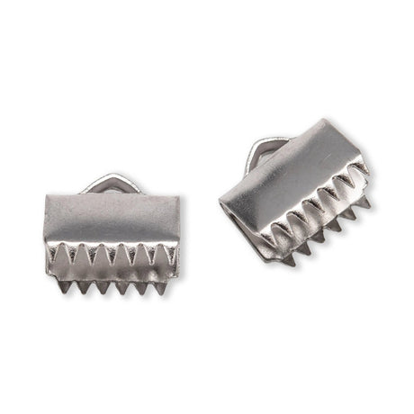 Edelstahl Bandklemme 10 mm - Platinfarbig - PerlineBeads SA