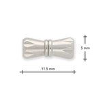 Edelstahl Schraubverschluss - Farbe Stahl - PerlineBeads