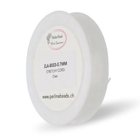 Elastischen Faden Stretchy Cord 0,7 mm - Klar - PerlineBeads
