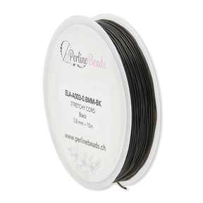 Elastischen Faden Stretchy Cord 0,8 mm - Schwarz - PerlineBeads SA