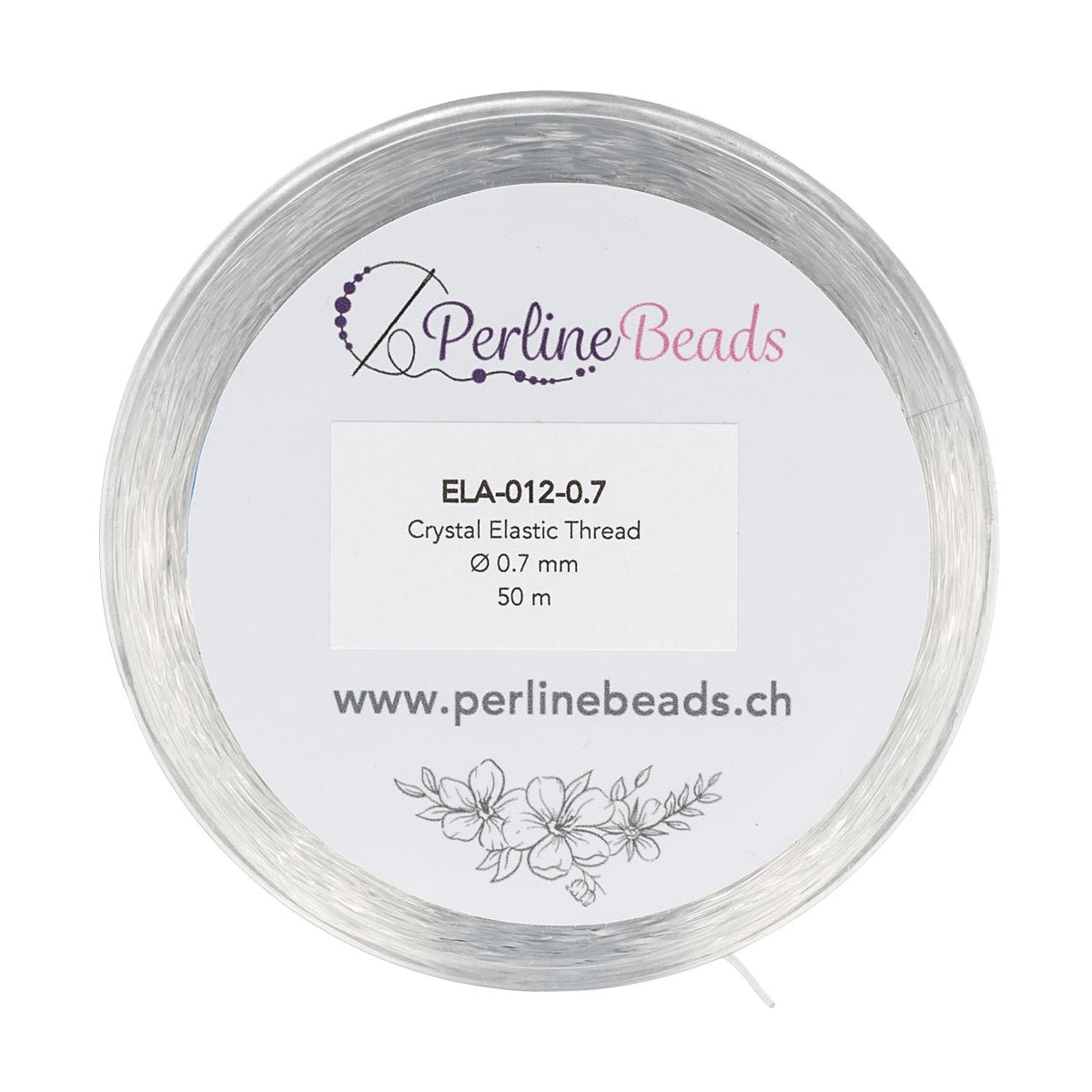 Elastischer Nylonfaden 0,7 mm – Korea Qualität (50 m) - PerlineBeads SA
