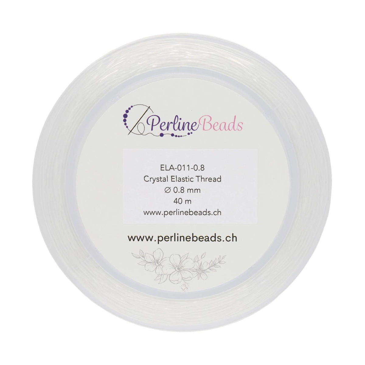 Elastischer Nylonfaden 0,8 mm – Korea Qualität (40 m) - PerlineBeads SA