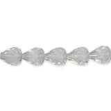 Facettierte Tropfen 12 x 10 mm – Crystal - PerlineBeads SA