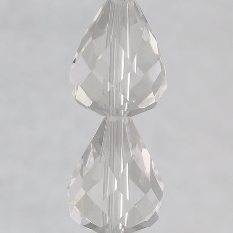 Facettierte Tropfen 12 x 10 mm – Crystal - PerlineBeads SA