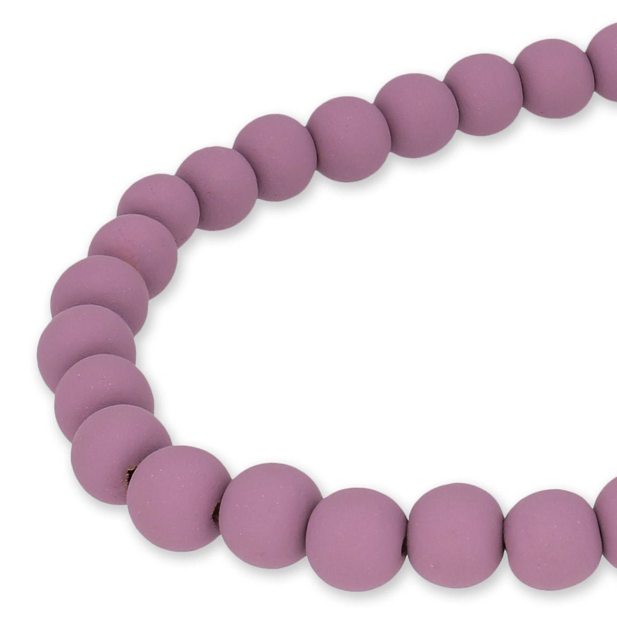Farbige Holzperlen – ca. Ø 10 mm - Altrosa - PerlineBeads SA