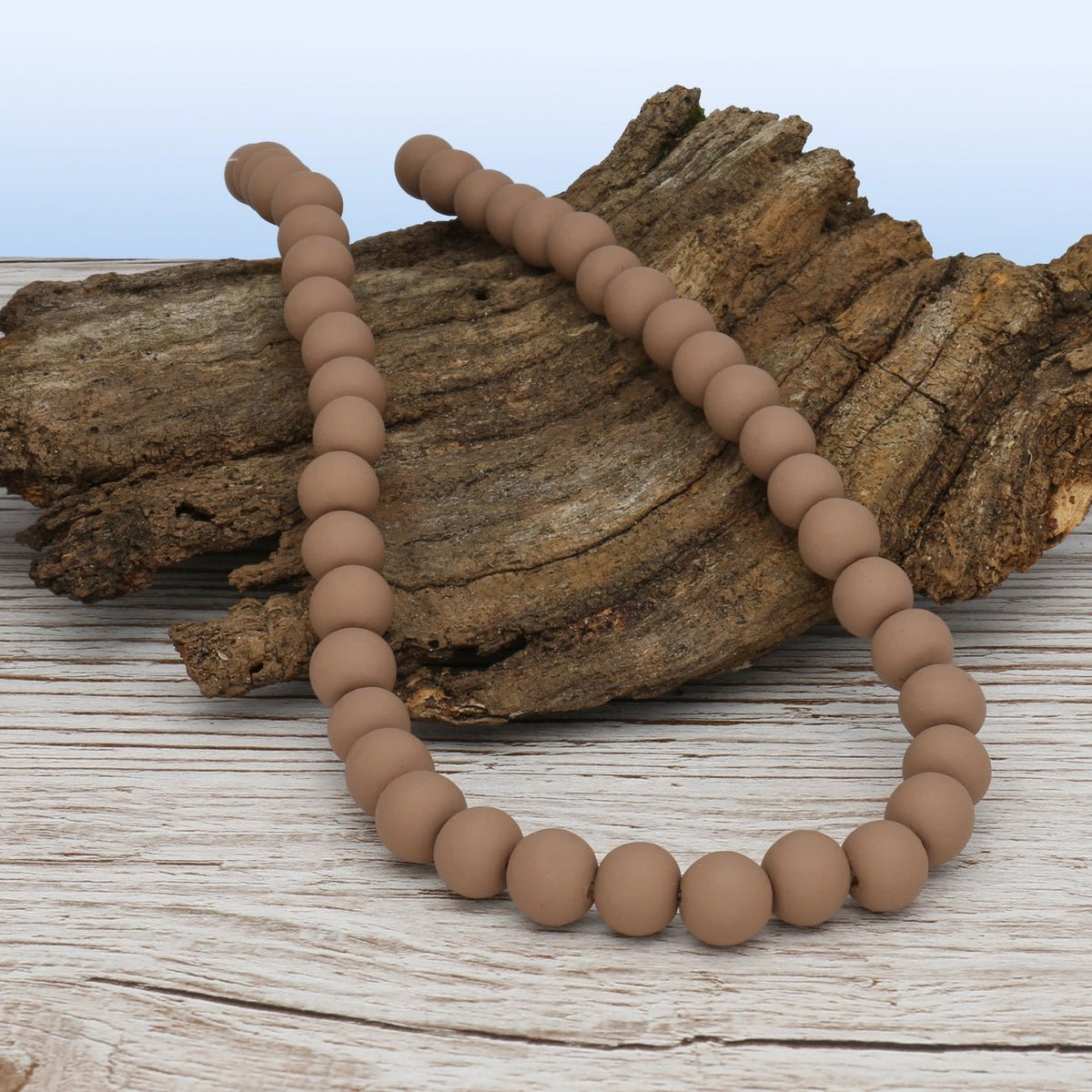 Farbige Holzperlen – ca. Ø 10 mm - Braun - PerlineBeads SA