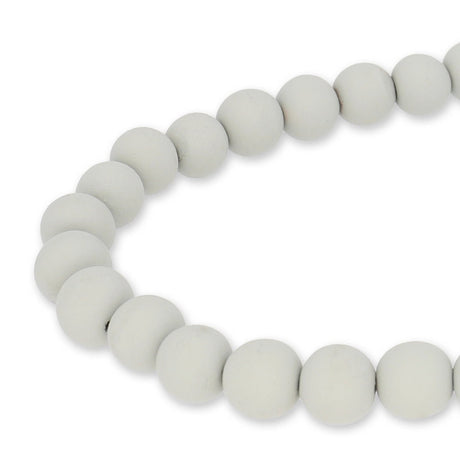 Farbige Holzperlen – ca. Ø 10 mm - Grau - PerlineBeads SA