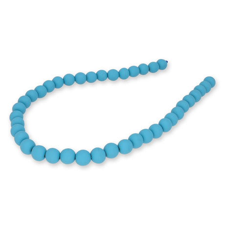 Farbige Holzperlen – ca. Ø 10 mm - Hellblau - PerlineBeads SA